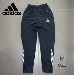 adidas アディダス　ワンポイントロゴ　スリーストライプ ジャージ トラックパンツ ブラックMサイズ