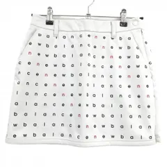 ニューバランスゴルフ スカート 白×黒 ロゴ総柄 裏起毛  レディース 0(S) ゴルフウェア New Balance