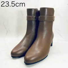 【新品 訳あり】【2WAY】イング　ベルトデザインショートブーツ　23.5㎝　キャメル