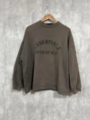 FEAR OF GOD ESSENTIALS ロゴ スウェットシャツ スウェット スウェット sizeS/茶 ◆■ メンズ