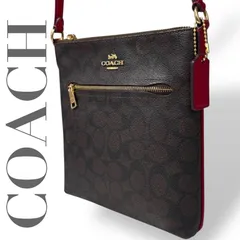 ☆★極美品★COACH コーチ★ショルダーバッグ　シグネチャー　PVC　肩掛け　斜め掛け　チャーム　ロゴ　ブラウン　ゴールド金具★　♯2078