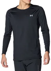 アンダーアーマー UNDER ARMOUR ゴルフ ヒートギア フィッティド ノベルティ ロングスリーブ クルーネック シャツ メンズ インナー アンダーシャツ アスリート トレーニング トレーニングシャツ  1384825 100 WHITE/BLACK
