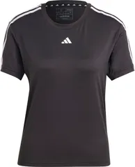 アディダス adidas AEROREADY トレイン エッセンシャルズ スリーストライプス 半袖Tシャツ トップス ウェア レディース 女性用 トレーニング 筋トレ 部活動  BUT04 IC5039 ブラック/ホワイト