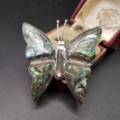 特大 23cm メキシコ製 ヴィンテージ アバロンシェル 雄牛 オブジェ