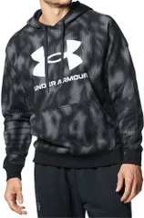 アンダーアーマー UNDER ARMOUR UAライバルフリース ビッグロゴ フーディー メンズ パーカー スウェット トップス ルーズフィット 吸汗速乾 ドライ トレーニング ジム 運動 部活 練習  1381331 001 BLACK