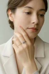 星 キュービックジルコニア 2連バンド 925 シルバー ヴィンテージ カフ リング 銀 指輪 華奢 上品 キュート Y6-O