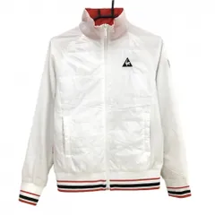 ルコック 中綿ジャケット 白×レッド ロゴ刺しゅう  レディース M ゴルフウェア le coq sportif