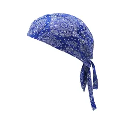 【在庫セール】[Trifong] バンダナキャップ 綿 ペイズリー柄 バンダナ 海賊 帽子 速乾 汗止め 通気 夏 UVカット ドゥーラグ インナーキャップ 自転車 ヘルメット 抗紫外線 野外活動 ばんだな メンズ レディース