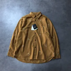 GQ4202◇go slow caravan : プリント 長袖シャツ◇M◇マスタード ゴースローキャラバン ロングスリーブ