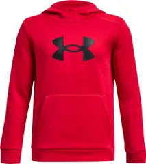アンダーアーマー UNDER ARMOUR フリース ビッグロゴ フーディー アンダーアーマー パーカー スウェット 上着 スポーツ 運動 部活 練習 試合  1379799 600 RED/BLK