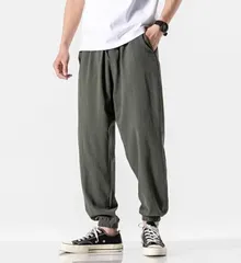 ジョガーパンツ メンズ リネンパンツ アラジンパンツ 大きいサイズ 綿麻