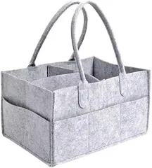 EINEY オムツストッカー おむつ収納 オムツバッグ おむつポーチ ベビー用品 おしりふき ケース 新生児 赤ちゃん フェルト素材 軽量 大容量収納