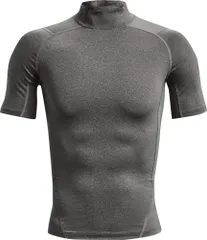 アンダーアーマー UNDER ARMOUR UA ヒートギアアーマー コンプレッション モック ショートスリーブ シャツ メンズ 半袖 インナーシャツ アンダーシャツ トレーニングウェア スポーツウェア  137 090 CARBONHEATHER/BL
