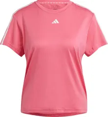 アディダス adidas AEROREADY トレイン エッセンシャルズ スリーストライプス 半袖Tシャツ トップス ウェア レディース 女性用 トレーニング 筋トレ 部活動  BUT04 HZ5688 ピンクフュージョン/