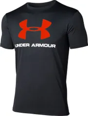 アンダーアーマー UNDER ARMOUR UA テック ビッグロゴ ショートスリーブ Tシャツ メンズ 半袖 トップス 吸汗速乾 伸縮性 トレーニング ジム スポーツ 運動 ロゴ入り フロントロゴ 部活  1359132 001 BLACK