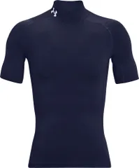 アンダーアーマー UNDER ARMOUR UA ヒートギアアーマー コンプレッション モック ショートスリーブ シャツ メンズ 半袖 インナーシャツ アンダーシャツ トレーニングウェア スポーツウェア  1372 410 MIDNIGHTNAVY/WHI