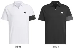 アディダス adidas ゴルフ マルチグラフィック ドライポロ メンズ トップス ウェア ゴルフウェア ポロシャツ 半袖 半袖ポロシャツ 通気性 春 夏 部活 クラブ スポーツウェア  IKK70 IN9062 ホワイト