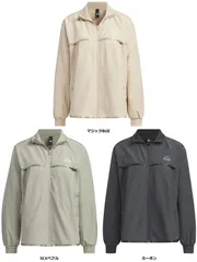 アディダス adidas ワーディング ルーズフィット ウーブンジャケット レディース スポーツウェア ウェア アウター ジャケット ウインドブレーカー トレーニング ジム 通気性  JSY16 IM8732 マジックベージュ