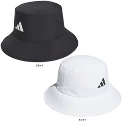 アディダス adidas ゴルフ RAIN.RDY ハット メンズ ゴルフ 帽子 バケットハット バケハ 汗止め スウェットバンド 雨 雨の日 ラウンド用 熱中症対策 つば付き ぼうし ロゴ   DKL33 HY6026 ブラック