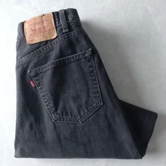 ■古着 Levi's リーバイス 505 ブラックジーンズ デニム カナダ製 02年製 実寸W34L30【L5310】