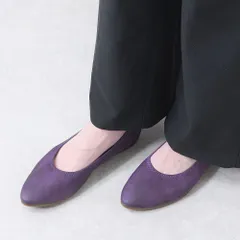 [パープル]パンプス アーモンドトゥ フラットシューズ ローヒール ぺたんこ 痛くない 柔らかい 長時間 疲れない 歩きやすい 軽量 走れる 通勤 立ち仕事 仕事用  幅広 外反母趾 日本製 大きいサイズ 冠婚葬祭  おしゃれ k58-398511