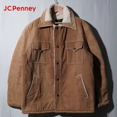 70s 黒タグ JC Penney JCペニー ボアジャケット XL 相当 ピーチドコットン ブラウン ワークジャケット ヴィンテージ Vintage オーバーサイズ ビッグシルエット アウター アメカジ 古着 Z1280