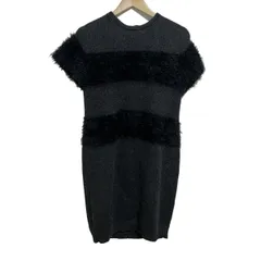 ブルネロクチネリ スパンコール カシミヤワンピース　半袖　ネイビー　紺色 ブルネロクチネリ スパンコール カシミヤワンピース半袖ネイビー紺色