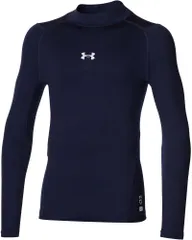 アンダーアーマー UNDER ARMOUR 野球 ソフトボール 少年用 アンダーTシャツ UAコールドギアアーマー コンプレッション ロングスリーブ モックシャツ あんだーあーまー  1375390 410 MIDNIGHTNAVY