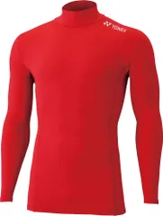 ヨネックス YONEX ユニハイネック長袖シャツ 機能インナー コンプレッション フィットネス ストレッチ 部活 トレーニング 日本バドミントン協会審査合格品 メンズ レディース  STBF1015 001 レッド