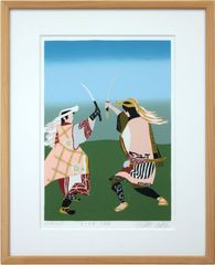 美品 滝平二郎「鯉のぼり」こどもの日 木版画 直筆サイン・印章入