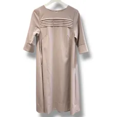 美品 cohina コヒナ ヨークタックテール ワンピース CDH0023 くすみピンク サイズ FREE 定価14,850 6分袖 オケージョン セレモニー 女子会 上品 レディース 春 ゴーゴー古着久喜倉庫店 草2558