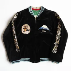 テーラー東洋 別珍 ベロア リバーシブル スカジャン TT10842 Mサイズ テーラー東洋 リバーシブル 別珍 ベロア 紫スカジャン 和柄 虎 龍