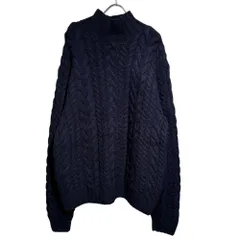 Polo by Ralph Lauren（ポロバイラルフローレン） ■ ④ ハンドニットハイネックケーブルプルオーバー メンズ ネイビー L
