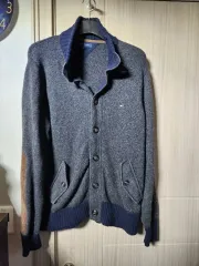 トミーヒルフィガー メンズ ニット カーディガン グレー 105