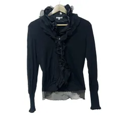 TO BE CHIC(トゥービーシック) カーディガン サイズ2 M レディース - 黒 長袖/フリル