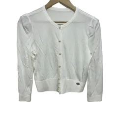 FOXEY NEW YORK(フォクシーニューヨーク) カーディガン サイズ40 M レディース - 33180 白 七分袖/ショート丈/肩パッド