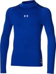 アンダーアーマー UNDER ARMOUR 野球 ソフトボール 少年用 アンダーTシャツ UAコールドギアアーマー コンプレッション ロングスリーブ モックシャツ あんだーあーまー  1375390 400 ROYAL