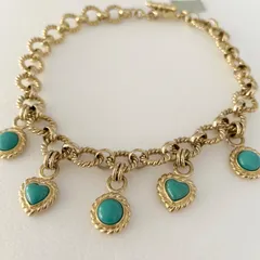 希少 未使用 VENDOME ヴァンドーム ヴィンテージ ネックレス  コスチュームジュエリー ゴールド×ターコイズカラー 個性的