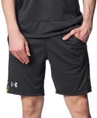 アンダーアーマー UNDER ARMOUR UA メッシュショーツ ハーフパンツ ズボン 半ズボン トレーニング 軽量 ストレッチ ジム ウォーキング フィットネス 運動  1378241 001 BLACK/SILVER
