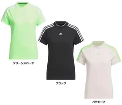 アディダス adidas ゴルフ スリーストライプス メッシュベントモック レディース トップス ウェア ゴルフウェア ポロシャツ 半袖 ラインシャツ モックネック 半袖シャツ 吸湿性 快適  IKK64 IK9832 ブラック