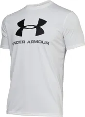 アンダーアーマー UNDER ARMOUR UA テック ビッグロゴ ショートスリーブ Tシャツ メンズ 半袖 トップス 吸汗速乾 伸縮性 トレーニング ジム スポーツ 運動 ロゴ入り フロントロゴ 部活  1359132 100 WHITE
