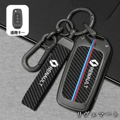 【美品・未使用新品】◆ルノー RENAULT◆深錆色◆スマートキーケース キーホルダー付き カーボン調 炭素繊維キーホルダー キーカバ 車種対応 ロゴ入り 鍵収納 A番 A251125z1