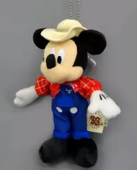 【中古】ぬいぐるみ ミッキーマウス(ウエスタンランド) ぬいぐるみバッジ 「ディズニー」 33周年記念 東京ディズニーランド限定