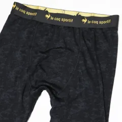 ●送料390円可能商品 ルコック LE COQ 新品 メンズ ストレッチ 保温 裏起毛 総柄 インナー タイツ パンツ [19321-10-LL]一 四 参★QWER★