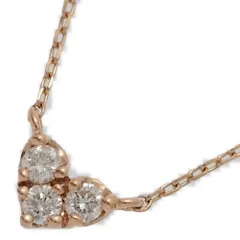 canal 4℃ カナルヨンドシー ハート 3P･ダイヤモンドネックレス･ペンダント/K10PG/416-0.7g/ピンクゴールド/翌日配送可【♀】【N】【レディース】★■591791【中古】