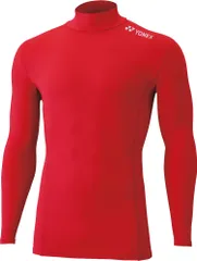 ヨネックス YONEX ジュニアハイネック長袖シャツ 機能インナー トップス アンダーウェア コンプレッション 着圧感 ストレッチ 日本バドミントン協会審査合格品 部活 試合 キッズ  STBF1015J 001 レッド