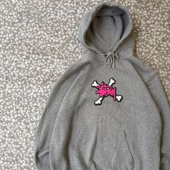 STUSSY ステューシー ストリートアート ロゴ パーカー グレー M - メルカリ