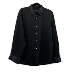 【姫路東店】 中古 HARE | ハレ 長袖シャツ トロミシシュウシャツ HA020688AD ブラック サイズ：S 【99】