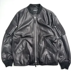 【羊革】AVIREX レザージャケット 黒 L カナダ軍 RCAF フライトジャケット MA-1