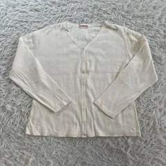 【訳ありセール】McGREGOR (マックレガー) 薄手柄編みカーディガン サマーニットカーディガン コットン100% レディースLサイズ